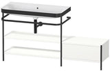 Duravit Waschtischset Happy D.2 Plus 1600x490mm taupe supermatt mit Hahnloch