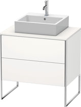 Duravit XSquare Waschtischunterbau bodenstehend 800 mm mit 2 Schubladen, Weiß Seidenmatt