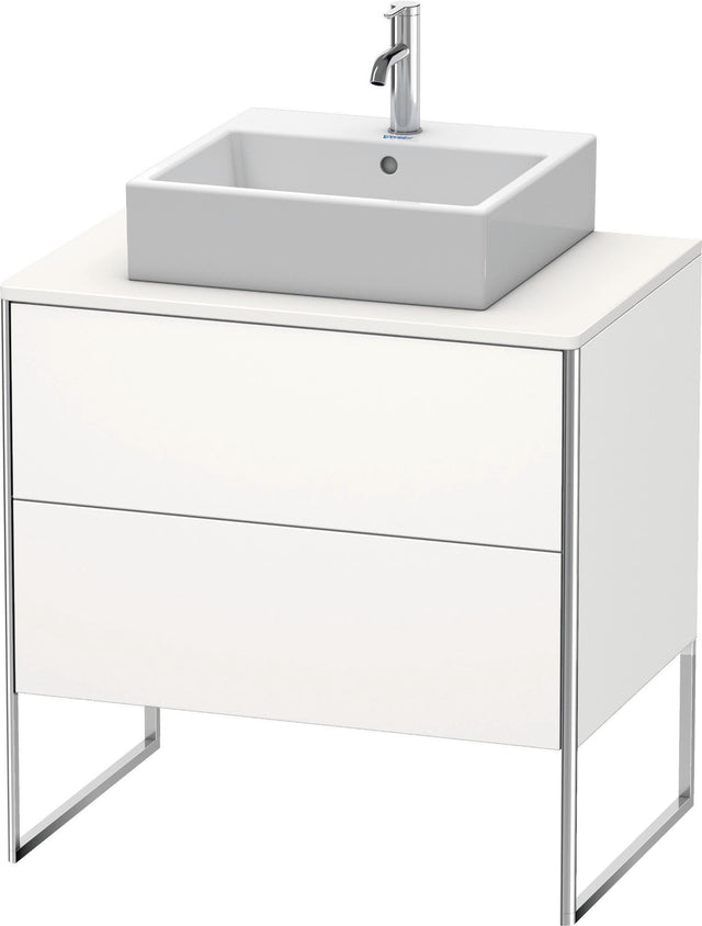 Duravit XSquare Waschtischunterbau bodenstehend 800 mm mit 2 Schubladen, Weiß Seidenmatt