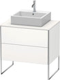 Duravit XSquare Waschtischunterbau bodenstehend 800 mm mit 2 Schubladen, Weiß Seidenmatt