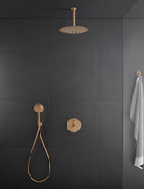 DURAVIT Wandanschlussbogen 55x102 mm rund in Gold poliert – Brausen und Zubehör