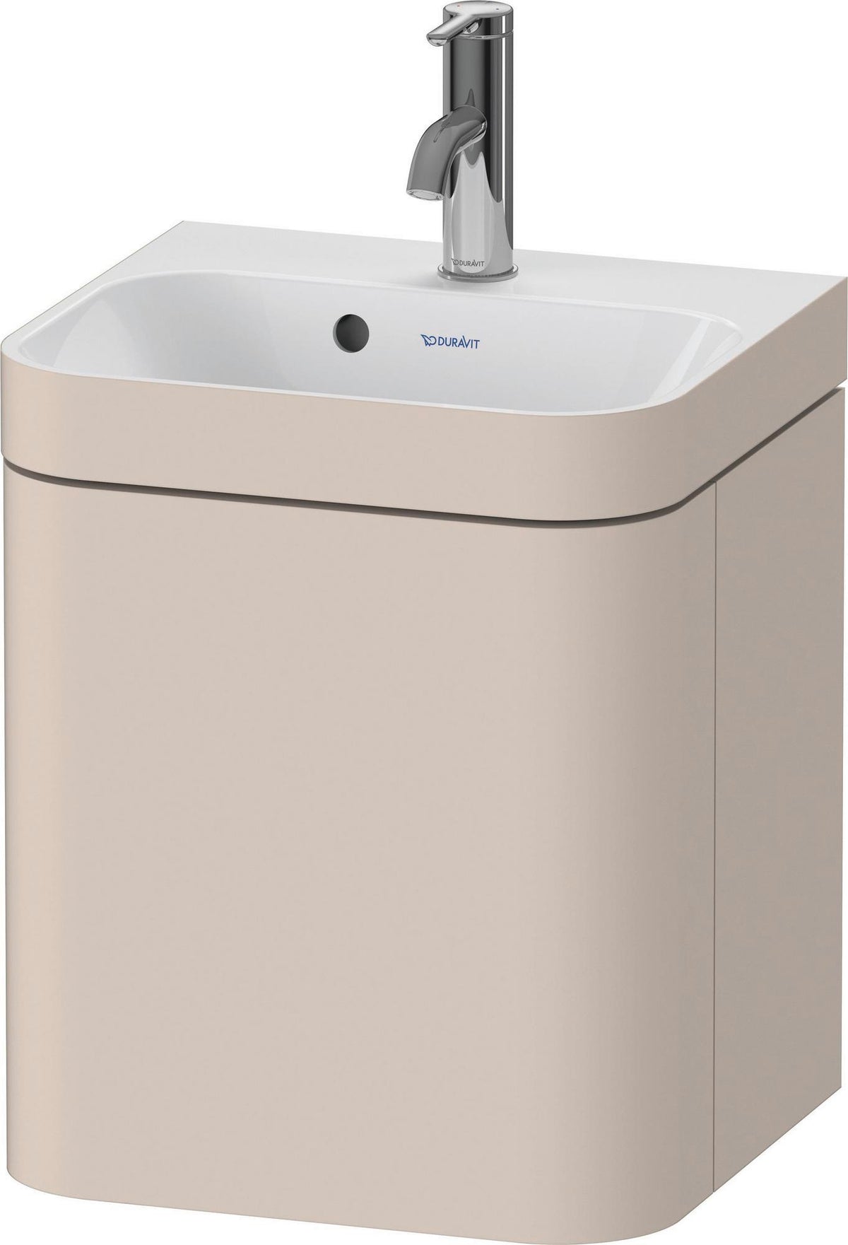 Duravit Happy D.2 c-bonded Waschtischset 400x360x480 mm mit MWT, 1 Tür rechts, Taupe