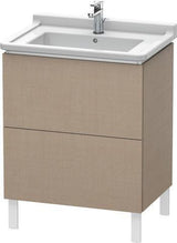 Duravit L-Cube Waschtischunterbau 469x670x712 mm taupe matt – 2 Auszüge, Tip-On, für Starck 3