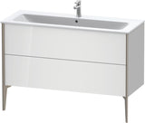 DURAVIT XViu Waschtischunterbau bodenstehend 1210 mm, 2 Auszüge, champagner matt/weiß matt