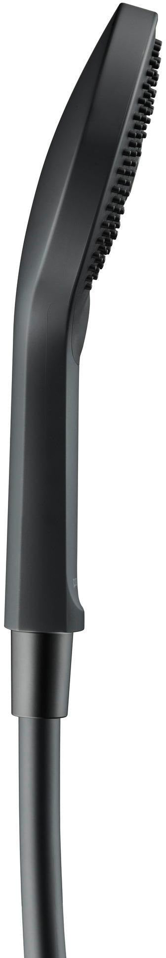 DURAVIT Handbrause MinusFlow 3-Jet D120 Rain/Pulse/Mono, Schwarz Matt – 120 mm Duschkopf mit Antikalk
