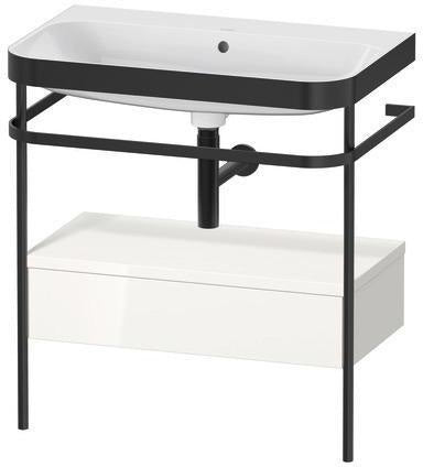 Duravit Waschtischset Happy D.2 Plus 775x490mm ein Hahnloch taupe supermatt