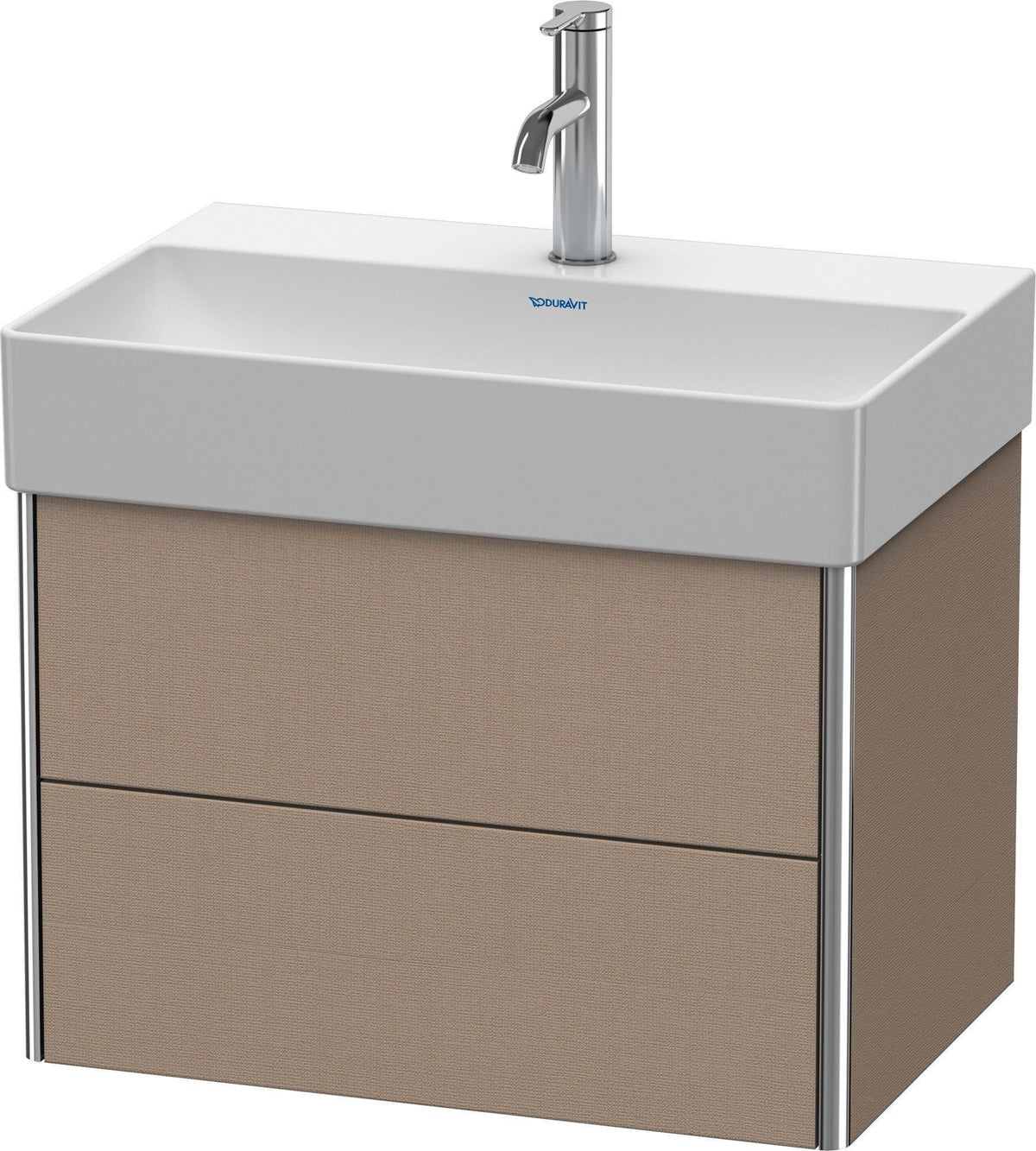 Duravit XSquare Waschtischunterbau 584 mm, 2 Schubkästen, Betongrau Matt, wandhängend