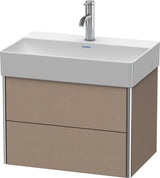 Duravit XSquare Waschtischunterbau 584 mm, 2 Schubkästen, Betongrau Matt, wandhängend