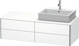 Duravit XSquare Waschtischunterbau 1400 mm mit Schubkasten, Becken rechts, s-matt