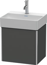 Duravit XSquare Waschtischunterbau 434 mm graphit matt, 1 Tür links, wandhängend