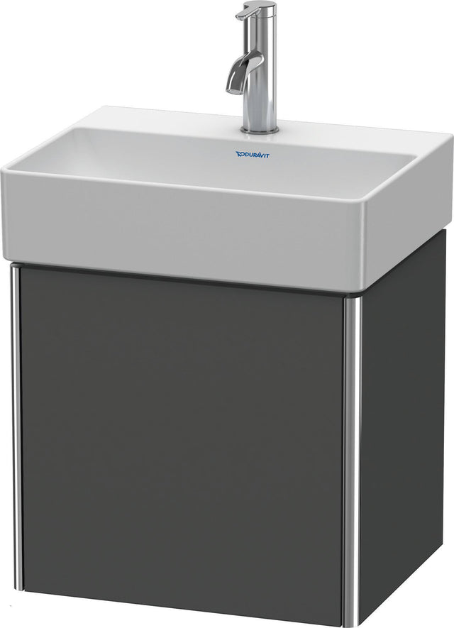 Duravit XSquare Waschtischunterbau 434 mm graphit matt, 1 Tür links, wandhängend