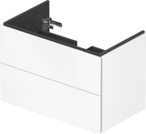 Duravit L-Cube Waschtischunterbau 820 mm taupe matt mit 2 Schubkästen und Tip-On-Technik