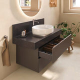 DURAVIT Balcoon Konsole 1200x550x370 mm mit Ausschnitt mittig, Lava Struktur, ohne Beleuchtung