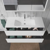 Duravit L-Cube Waschtischunterbau 1220 mm taupe matt mit 2 Schubkästen und Tip-On-Technik