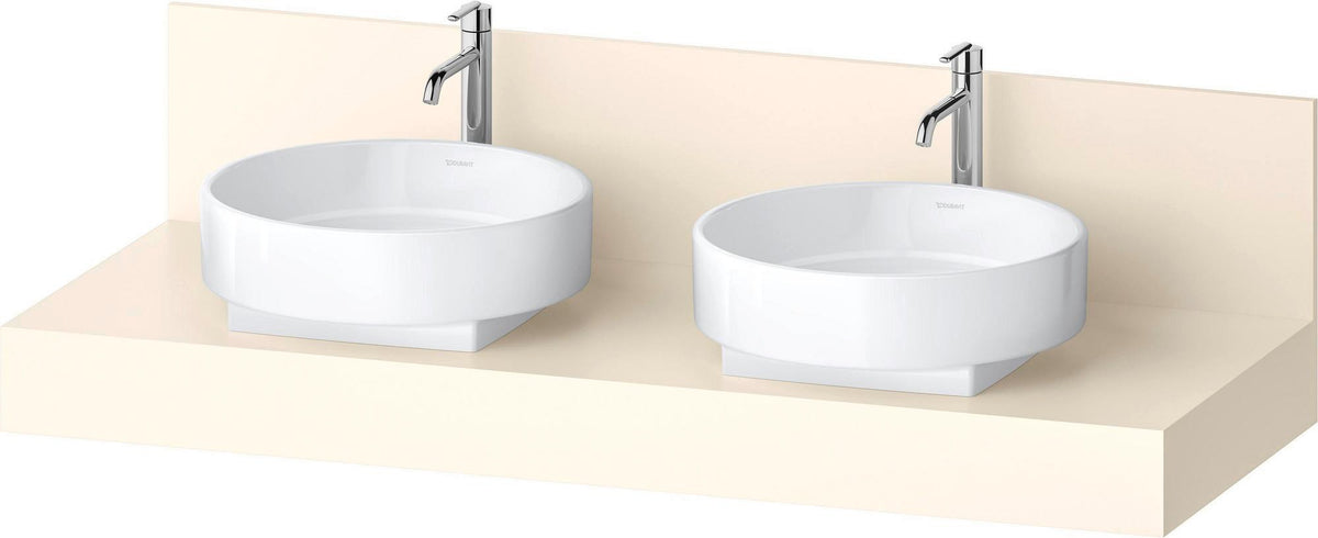 DURAVIT Balcoon Konsole 1400 mm mit Ausschnitt links – Elfenbein Matt