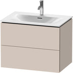 taupe matt / Spanplatte / 2 Schubkästen