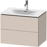 DURAVIT L-Cube Waschtischunterbau wandhängend 720 mm weiß matt mit 2 Schubkästen und Tip-On-Technik