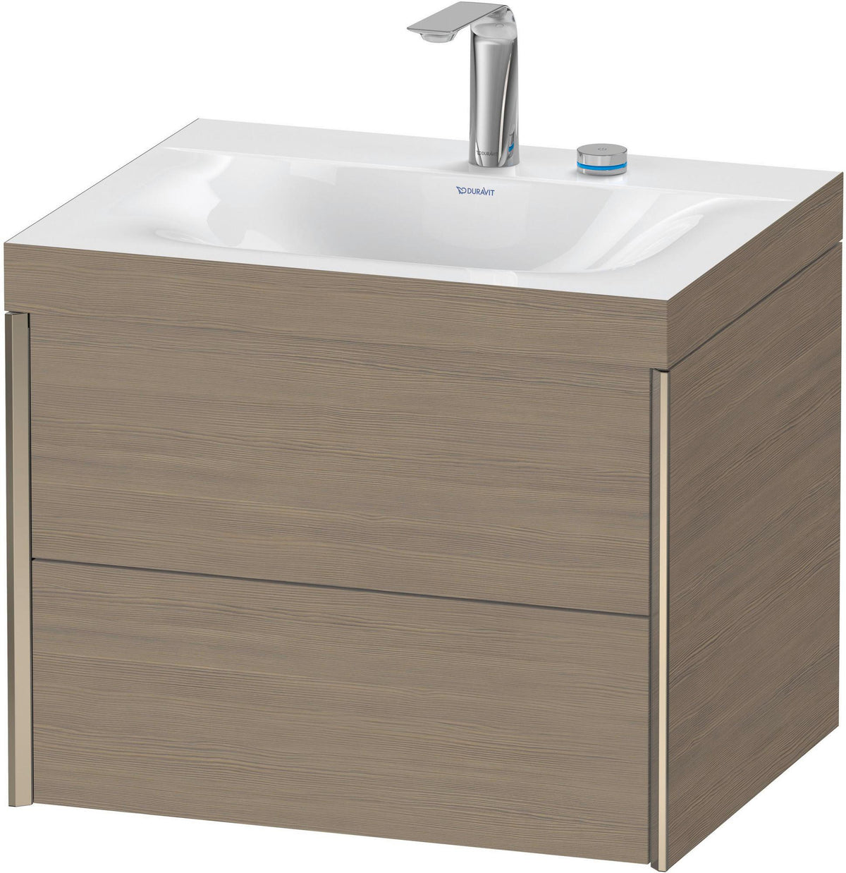 DURAVIT XViu Waschtischunterbauset 600 mm Eiche mit 2 Schubkästen und c-bonded Technologie