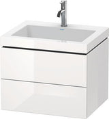 Duravit Waschtischset L-Cube 600x480mm mit Vero Air Waschtisch, 2 Schubkästen, 1 Hahnlochbank, ta s-matt