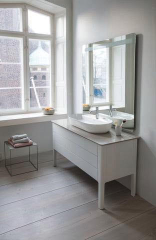 Duravit Luv Waschtischunterbau bodenstehend 1338 mm Weiß Seidenmatt mit Tip-On-Technik