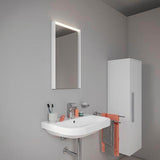 DURAVIT D-Code 2.0 Spiegel mit LED-Beleuchtung, 400 x 700 x 48 mm, Weiß Matt