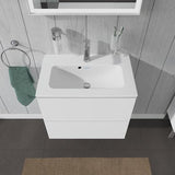 Duravit L-Cube Waschtischunterbau 620 mm Weiß Matt mit 2 Schubkästen und Tip-On Technik