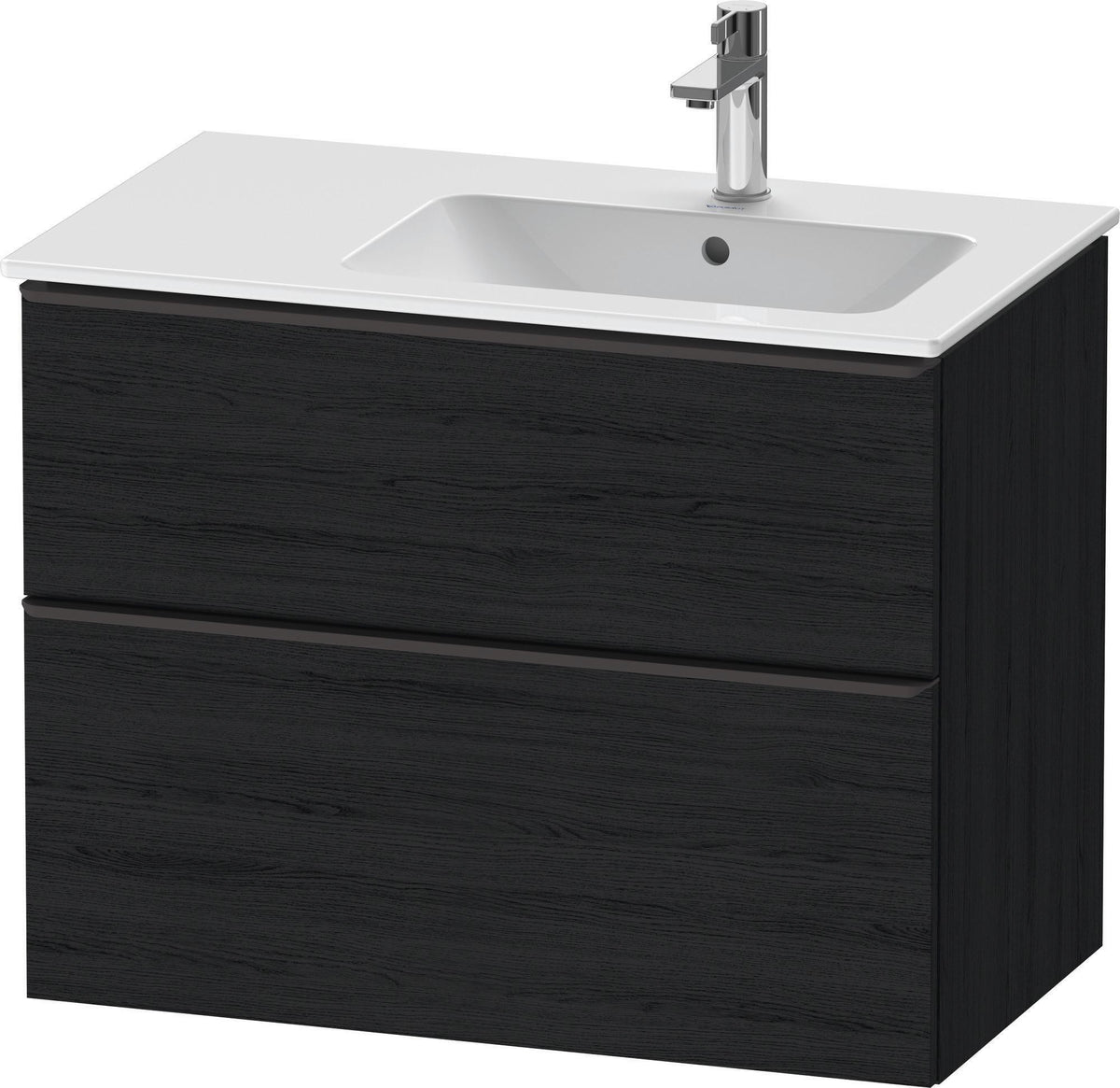 DURAVIT D-Neo Waschtischunterbau 810 mm Weiß Matt mit Bronze Griff und Soft-Close