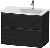 DURAVIT D-Neo Waschtischunterbau 810 mm Weiß Matt mit Bronze Griff und Soft-Close