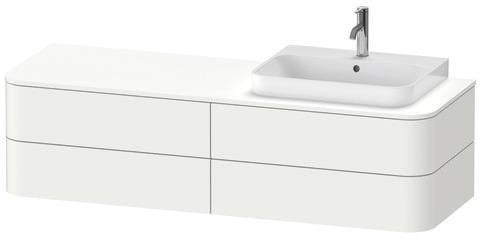 Duravit Waschtischunterbau Happy D.2 Plus 1600 mm taupe supermatt mit 4 Schubkästen