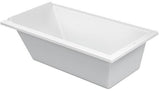 DURAVIT Starck Einbau-Badewanne 1600x700 mm Weiß mit Überlauf und 1 Rückenschräge