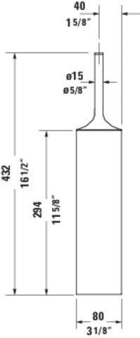DURAVIT Starck T Bürstengarnitur bodenstehend in Chrom, 80x80x432 mm, Messing verchromt