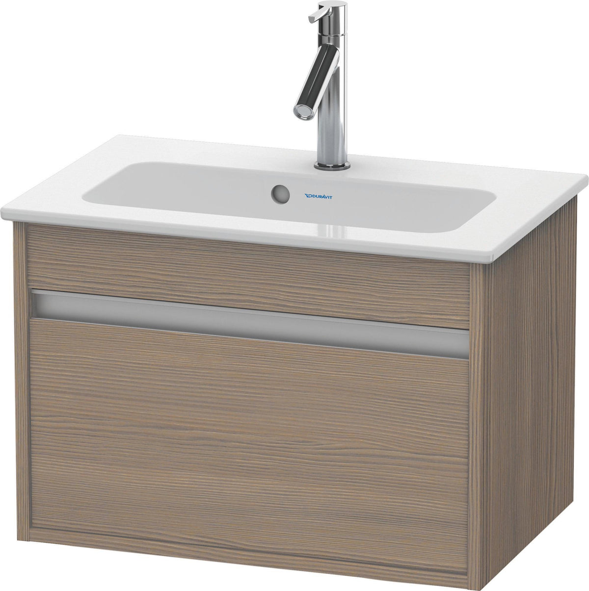 DURAVIT Ketho Waschtischunterbau 600 mm Eiche Terra mit 1 Auszug und Soft-Close