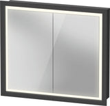 DURAVIT L-Cube Spiegelschrank 800 mm, LED-Beleuchtung, Weiß, Soft-Close, 2 Türen