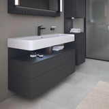 DURAVIT Qatego Hochschrank 400 mm, 2 Türen, weiß Hochglanz, Eiche Schw. Matt