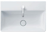 Duravit DuraSquare Möbel-Waschtisch 600 mm ohne Überlauf, mit Hahnlochbank, weiß