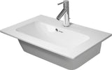 DURAVIT ME by Starck Möbelwaschtisch 630 mm Weiß mit Überlauf und 2 Hahnlöchern