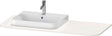 Duravit Konsole Happy D.2 1300 mm taupe supermatt – Beckenposition links
