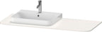 sonstige / Spanplatte / Konsole m.1Aus.HappyD2+,16x1300x550mm Beckenposition l., taupe supermatt