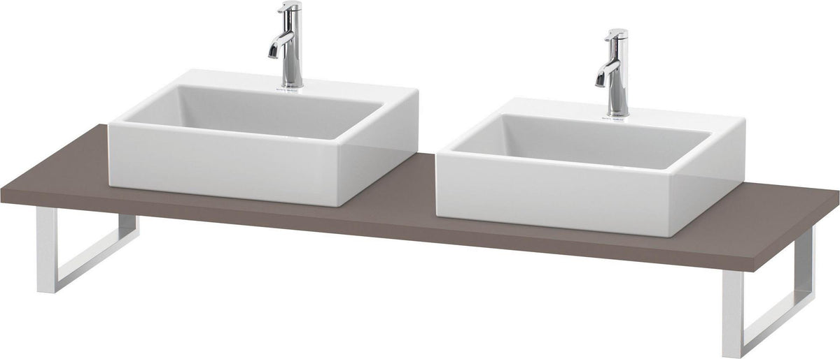 Duravit L-Cube Konsole variabel – 2 Ausschnitte, 550 mm Tiefe, Weiß Matt