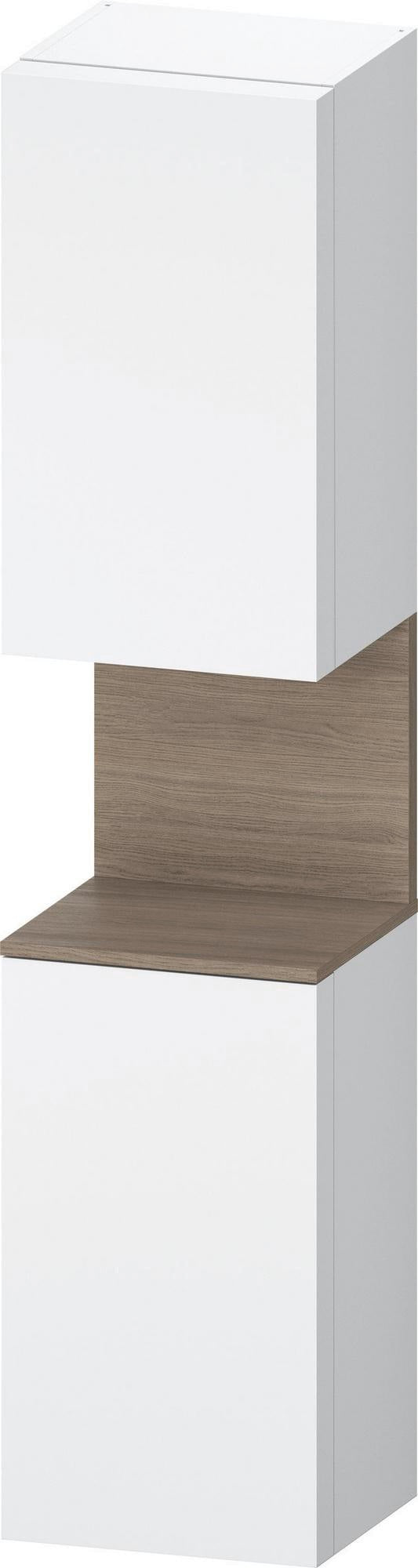 DURAVIT Qatego Hochschrank 400x360x1760 mm Eiche Terra Matt mit 2 Türen und Tip-on Technik