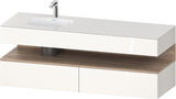 DURAVIT Qatego Studio F. A. Porsche Einbauwaschtisch mit Konsolenwaschtischunterbau 1600 mm Weiß Matt