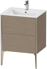 DURAVIT XViu Waschtischunterbau bodenstehend 610 mm, 2 Auszüge, weiß matt – Tip-On & Soft-Close