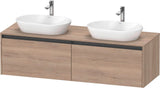 DURAVIT Ketho.2 Waschtischunterbau 1600 mm betongrau matt mit 2 Auszügen