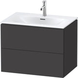 DURAVIT L-Cube Waschtischunterbau wandhängend 720 mm weiß matt mit 2 Schubkästen und Tip-On-Technik