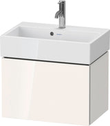 DURAVIT L-Cube Waschtischunterbau wandhängend 584 mm Weiß Matt mit 1 Auszug und Tip-On-Technik