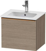 Duravit D-Neo Waschtischunterbau 510 mm Eiche Terra Matt mit Auszug und Chromgriff