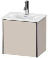 Duravit XSquare Waschtischunterbau 397 mm, 1 Tür, Taupe seidenmatt – Wandhängend für Viu