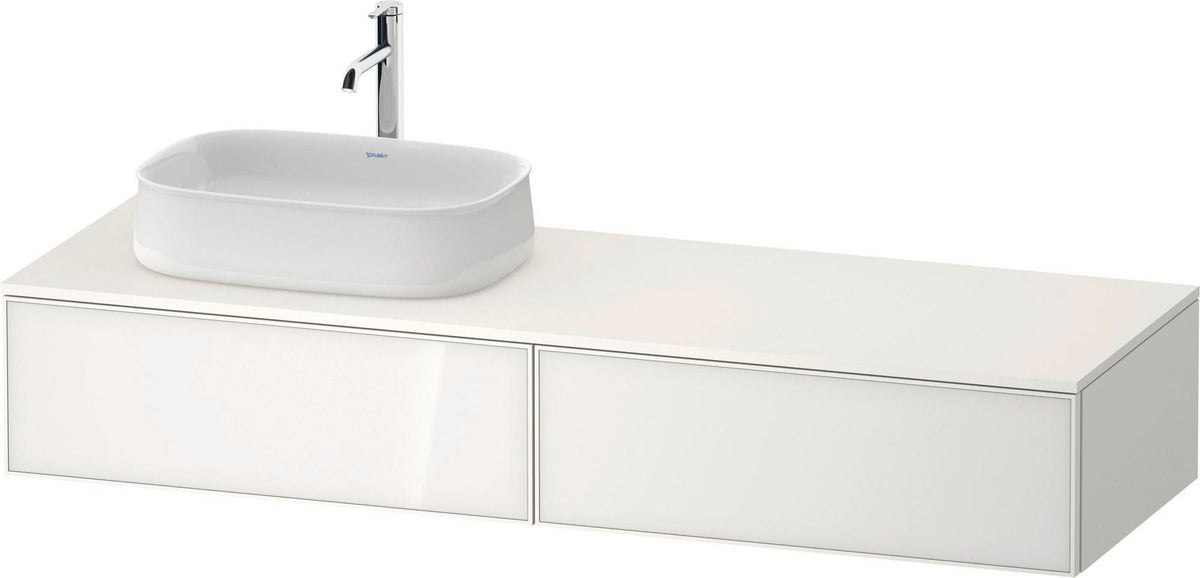 DURAVIT Zencha Konsolen-Waschtischunterbau 1600 mm Eiche Anthrazit mit 2 Auszügen