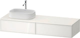 DURAVIT Zencha Konsolen-Waschtischunterbau 1600 mm Eiche Anthrazit mit 2 Auszügen