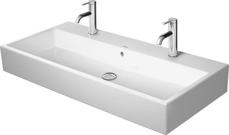Duravit Waschtisch Vero Air 1000 mm mit Überlauf, 1 Hahnloch Mitte, weiß – Wandmontage